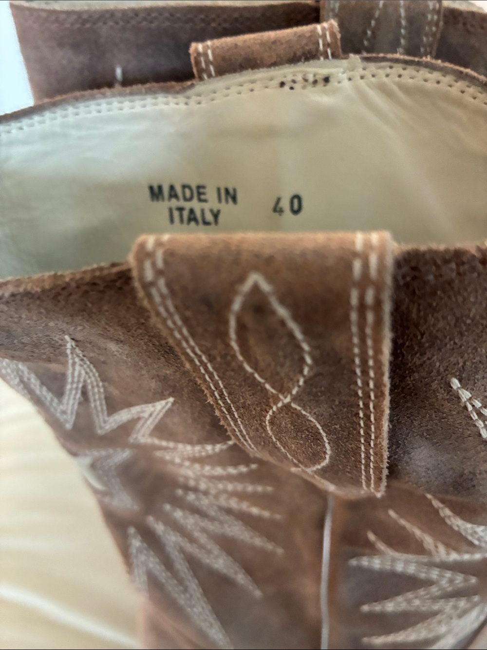 Golden Goose Suede Western Cowboy Boots in Taupe - Picture 4 of 7